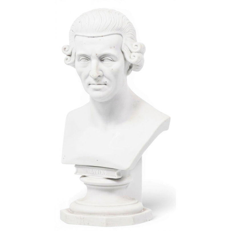 Buste \"Haydn\" en porcelaine biscuit