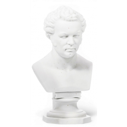 Buste \"Schubert\" en porcelaine biscuit