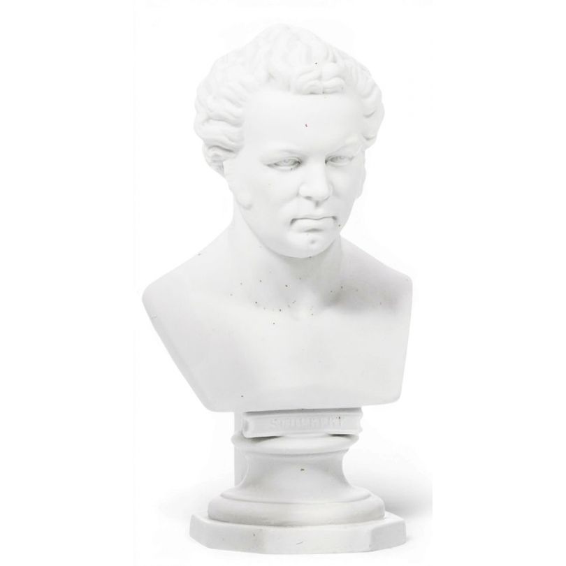 Buste "Schubert" en porcelaine biscuit