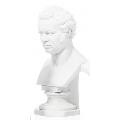 Buste "Schubert" en porcelaine biscuit