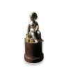 Statuette en bronze et argenté doré