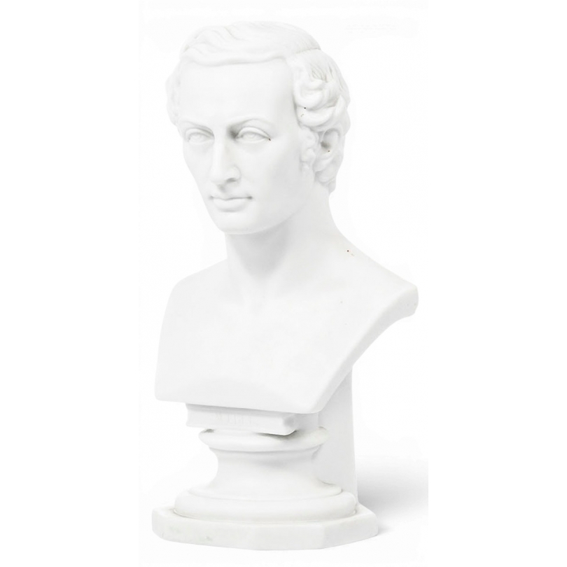 Buste "Weber" en porcelaine biscuit