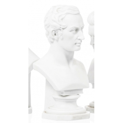 Buste "Weber" en porcelaine biscuit