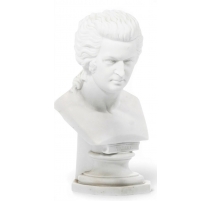 Buste "Mozart" en porcelaine biscuit