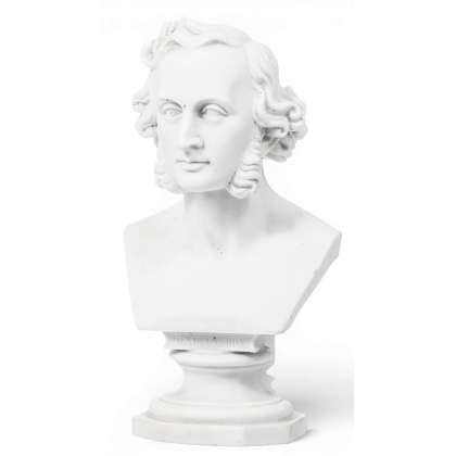 Buste \"Mendelsohn\" en porcelaine biscuit