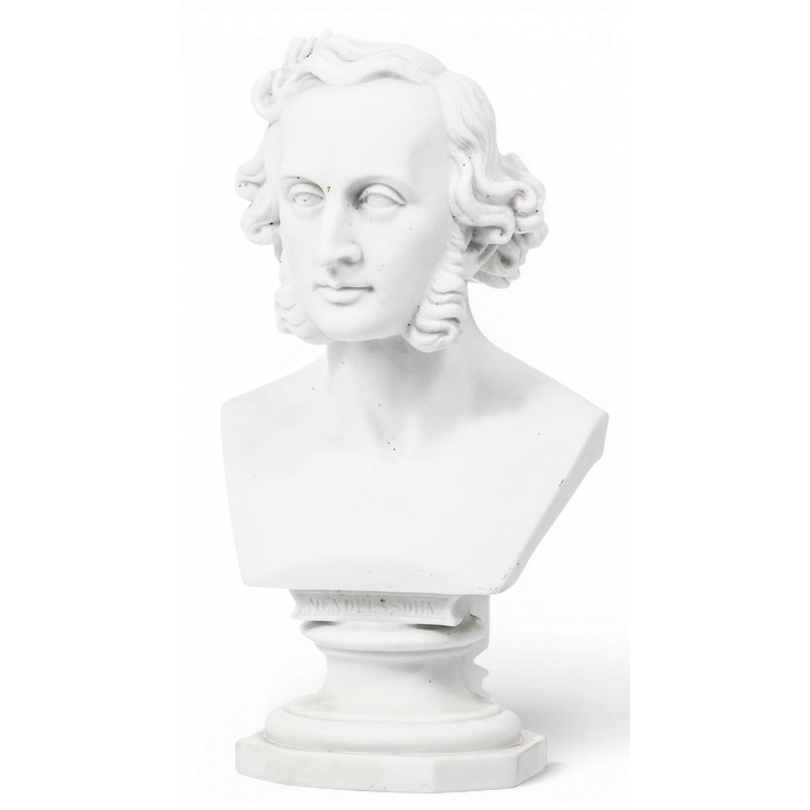 Buste "Mendelsohn" en porcelaine biscuit