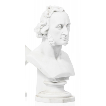 Buste "Mendelsohn" en porcelaine biscuit