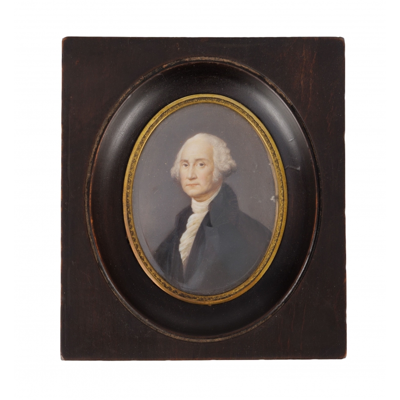 Miniature "Georges Washington" signée IS