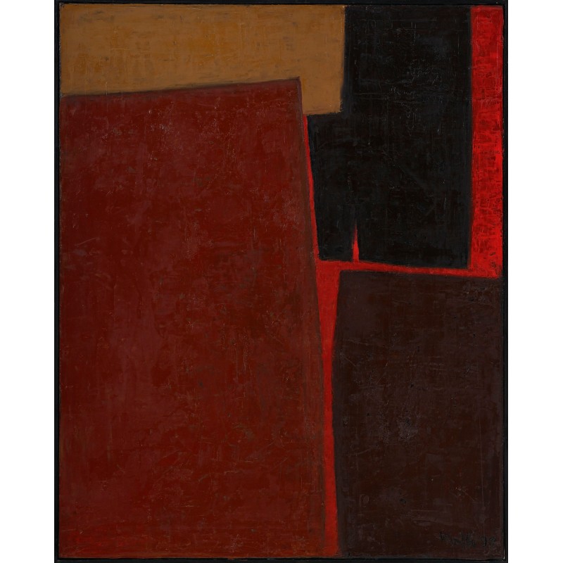 Tableau \"Composition\" signé MAFLI 92