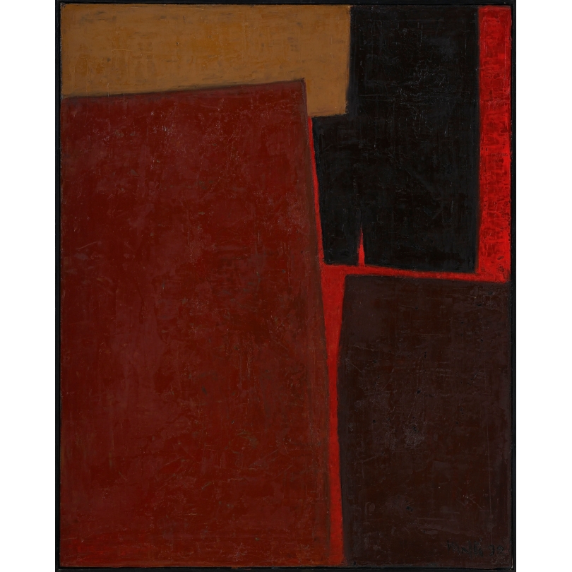 Tableau "Composition" signé MAFLI 92