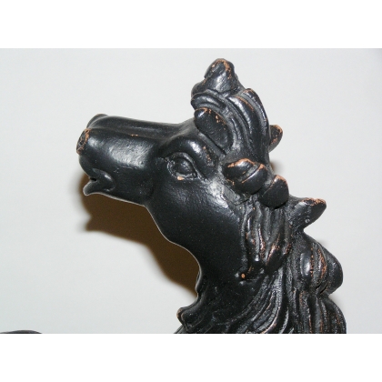 Sculpture \"Cheval marin\" en bois