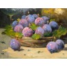 Pair of oil paintings on canvas, ‘Fruits’, signed, by Moinat SA – Antiques and decorative items – Engravings, lithographs