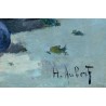Pair of oil paintings on canvas, ‘Fruits’, signed, by Moinat SA – Antiques and decorative items – Engravings, lithographs