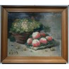 Pair of oil paintings on canvas, ‘Fruits’, signed, by Moinat SA – Antiques and decorative items – Engravings, lithographs