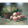 Pair of oil paintings on canvas, ‘Fruits’, signed, by Moinat SA – Antiques and decorative items – Engravings, lithographs