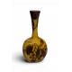 Vase soliflore jaune signé GALLÉ