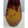 Vase soliflore jaune signé GALLÉ