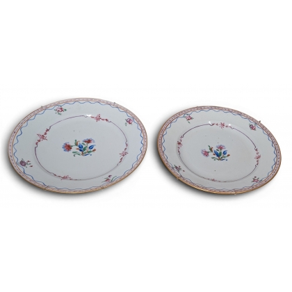 Paire d\'assiettes Companie des indes