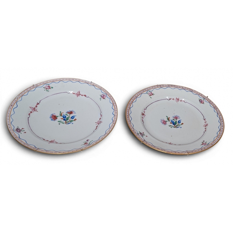Paire d'assiettes Companie des indes