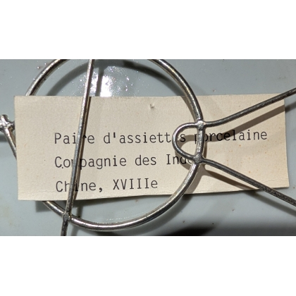 Paire d'assiettes Companie des indes