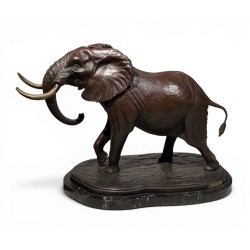Bronze \"Bull elephant\" signé D. SCHAEFER