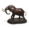 Bronze "Bull elephant" signé D. SCHAEFER