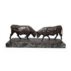 Bronze \"Combat des taureaux\" signé BOUCHARD