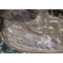 Bronze "Combat des taureaux" signé BOUCHARD