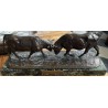 Bronze "Combat des taureaux" signé BOUCHARD