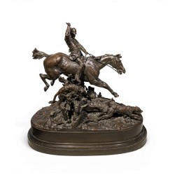 Bronze \"Chasseur anglais\" signé LANCERAY