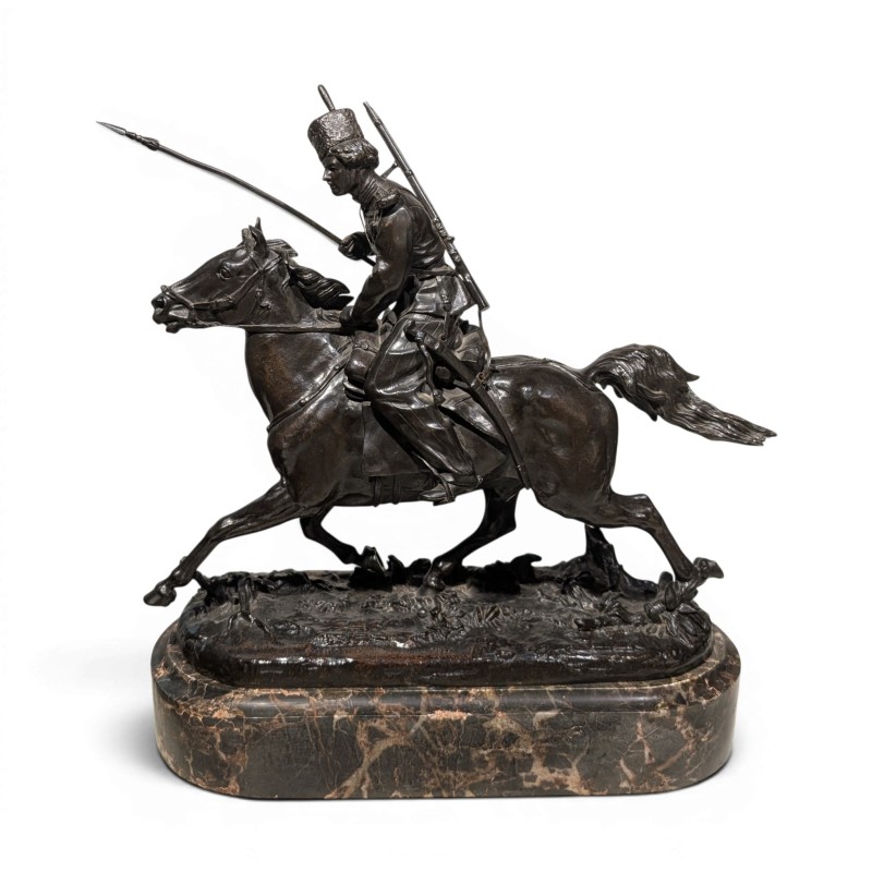 Bronze "Charge Cosaque" signé LANCERAY