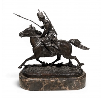 Bronze "Charge Cosaque" signé LANCERAY