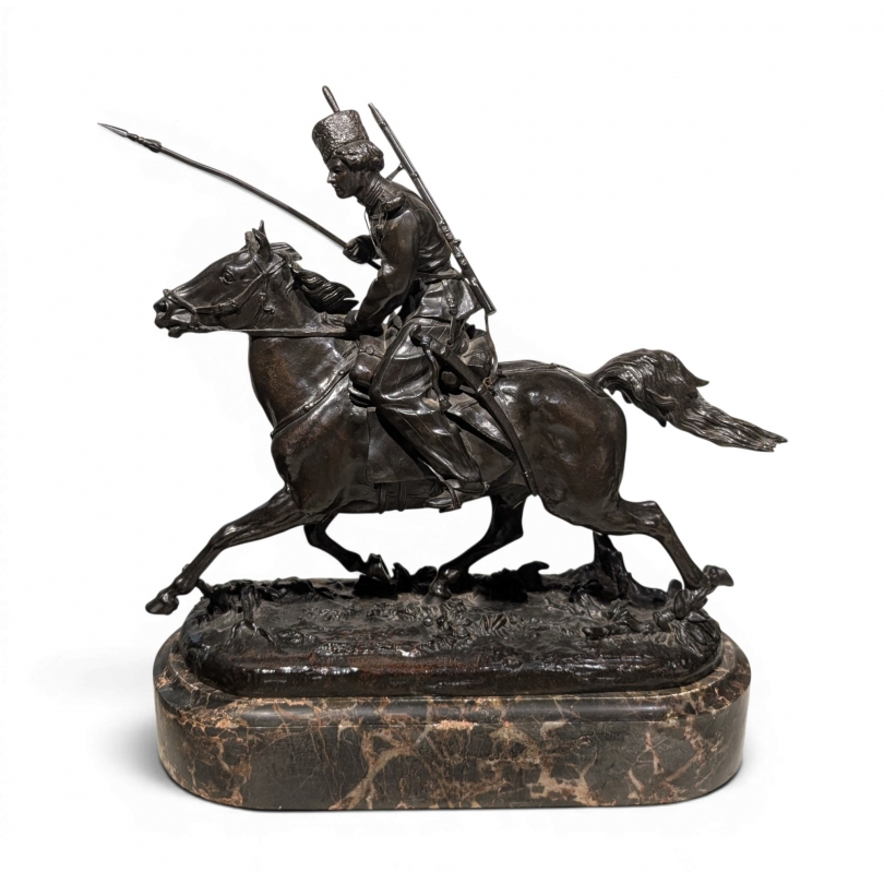 Bronze "Charge Cosaque" signé LANCERAY