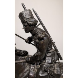 Bronze "Charge Cosaque" signé LANCERAY