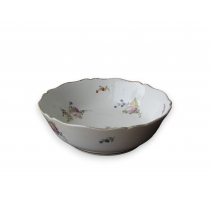 Bowl in porcelain, decor, flowers, Paris