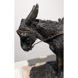 Bronze "Moine sur son âne" signé E. SANVITO