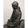 Bronze "Moine sur son âne" signé E. SANVITO