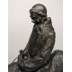 Bronze "Moine sur son âne" signé E. SANVITO