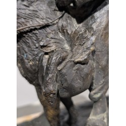 Bronze "Moine sur son âne" signé E. SANVITO