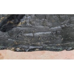Bronze "Moine sur son âne" signé E. SANVITO