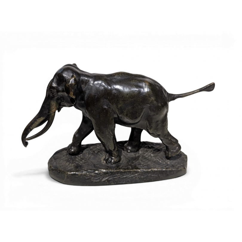 Bronze "Éléphant de Cochinchine" signé BARYE