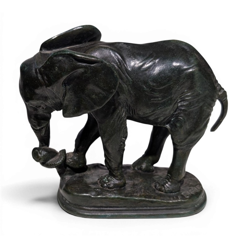 Bronze "Éléphant" signé Alf BARYE