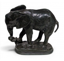 Bronze "Éléphant" signé Alf BARYE