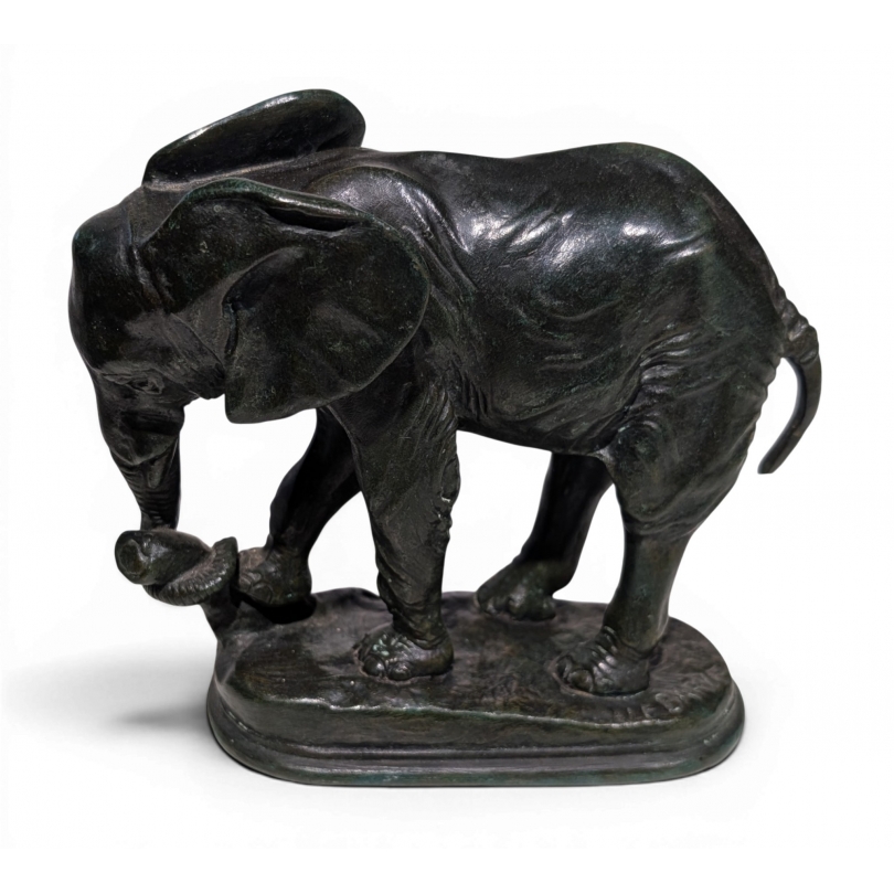 Bronze "Éléphant" signé Alf BARYE