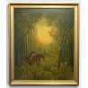 Tableau \"Chevaux\" signé E.Jn-LOUIS 86