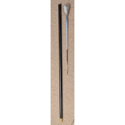 Sword-handled walking stick with a fluted round pommel at Moinat SA – Antiques and home décor