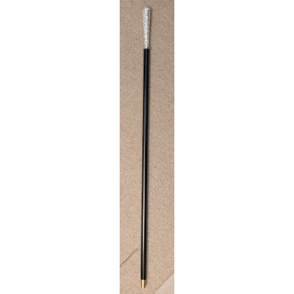 Sword-handled walking stick with a silver-plated shaft, decorated with foliage motifs, by Moinat SA – Antiques and decorative it
