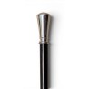 Canne-épée avec pommeau rond lisse argenté