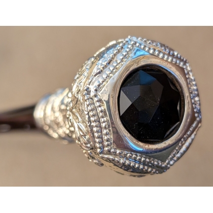 Sword-handled walking stick with a silver Cipher pommel