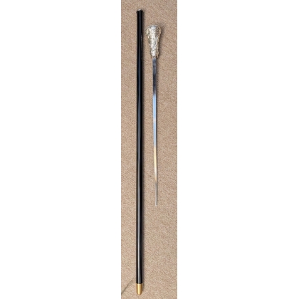 Sword-handled walking stick with a silver Cipher pommel